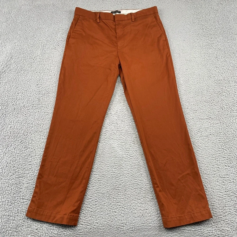 Banana Republic Pants Mens 34x32 Orange Emerson Straight Fit Chino Stretch